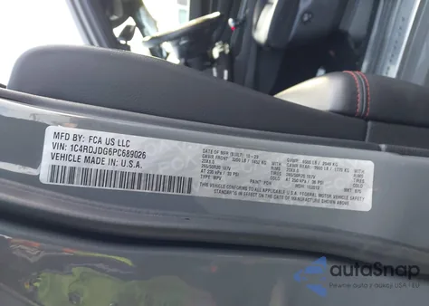 2023 Dodge Durango Gt Premium Awd z USA, uszkodzony, nr VIN 1C4RDJDG6PC689026